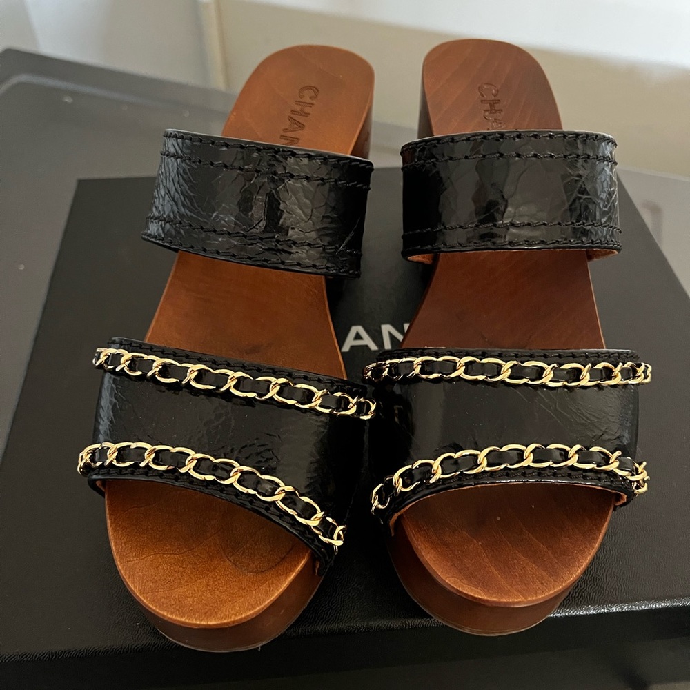 Chanel platform sandals